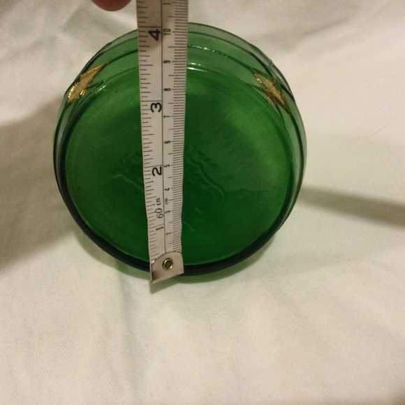 Vintage Italian Bottle Green Glass Mastercraft Moon Stars Gold - Picture 8 of 10